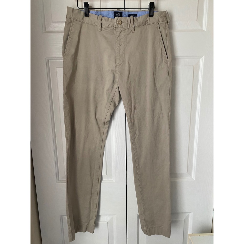 J Crew Flex slim-fit Driggs khaki pant Cotton Blend Men Size 31x32 Flat Front‎